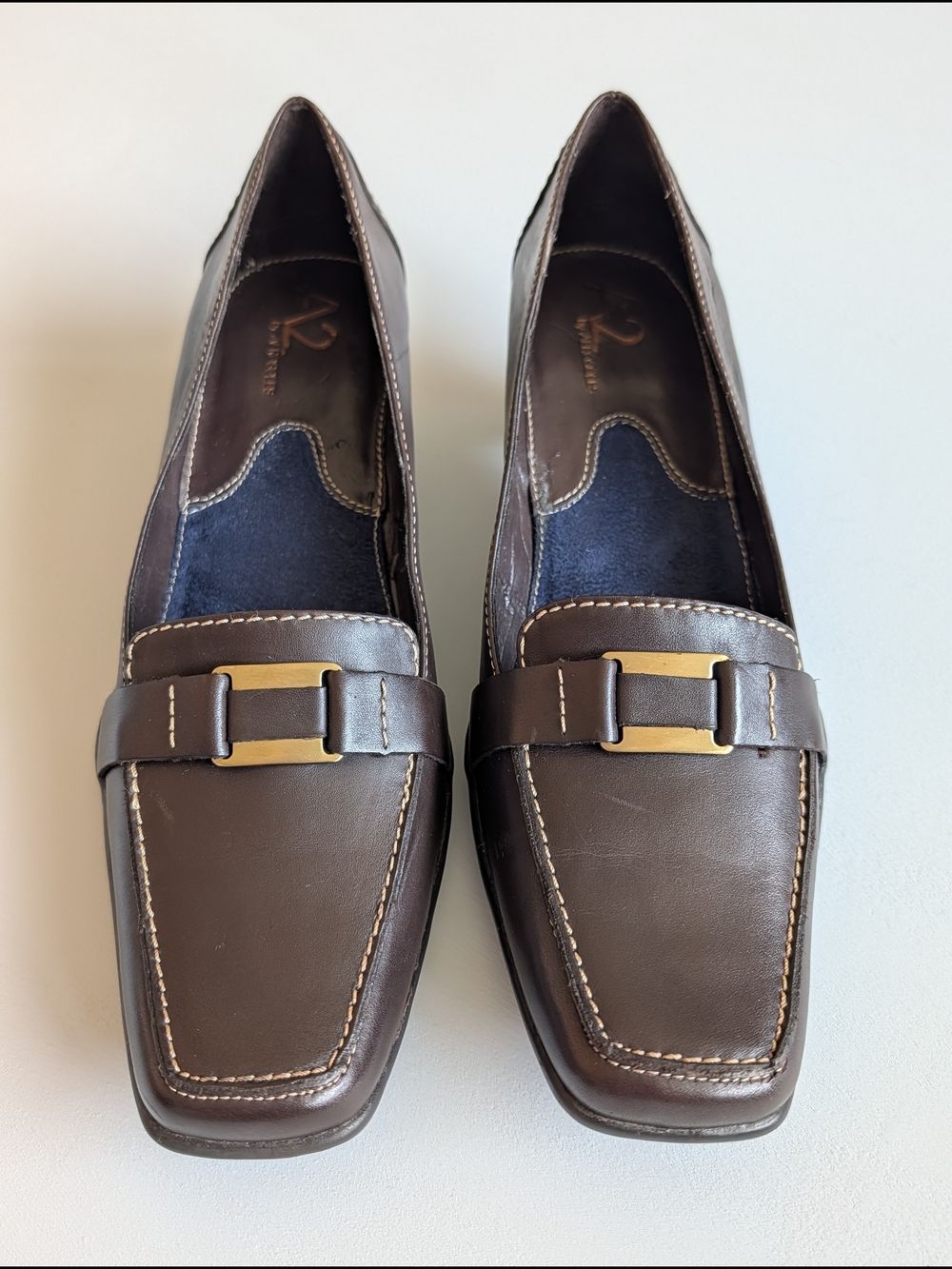 A2 By Aerosoles Women's Brown Leather Loafers